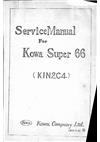 Kowa Super 66 manual. Camera Instructions.